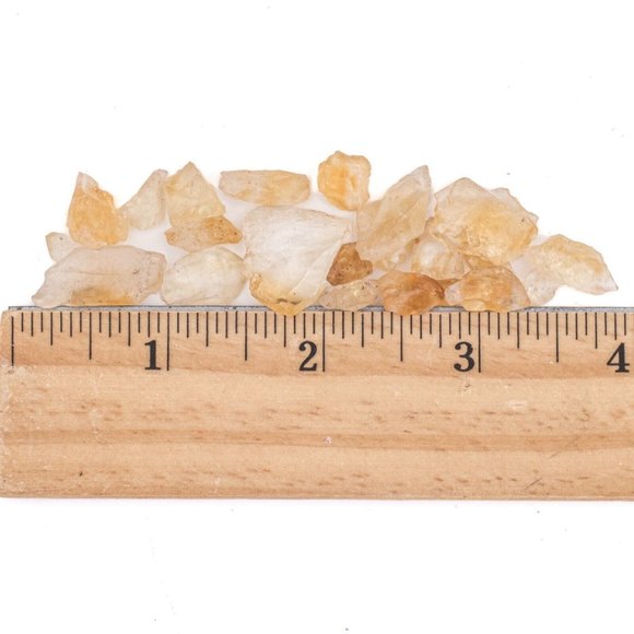 1/2 lb Raw Crushed Citrine Crystal Pieces Golden Yellow Gemstones Rough Gem Rock - Picture 3 of 5